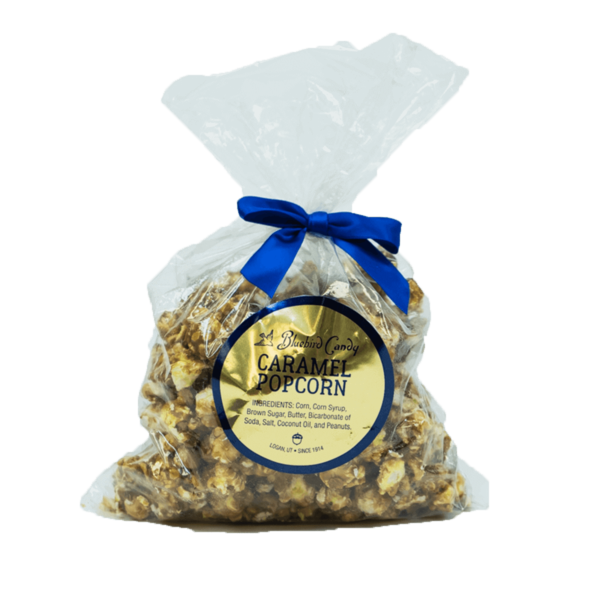 bluebird candy co caramel popcorn with peanuts 1/2lb